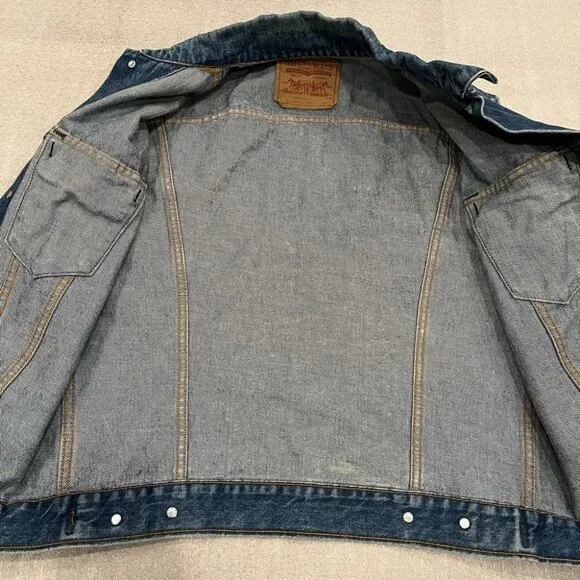 [42/L]Levi’s Blue Denim Vest - Picture 3 of 6